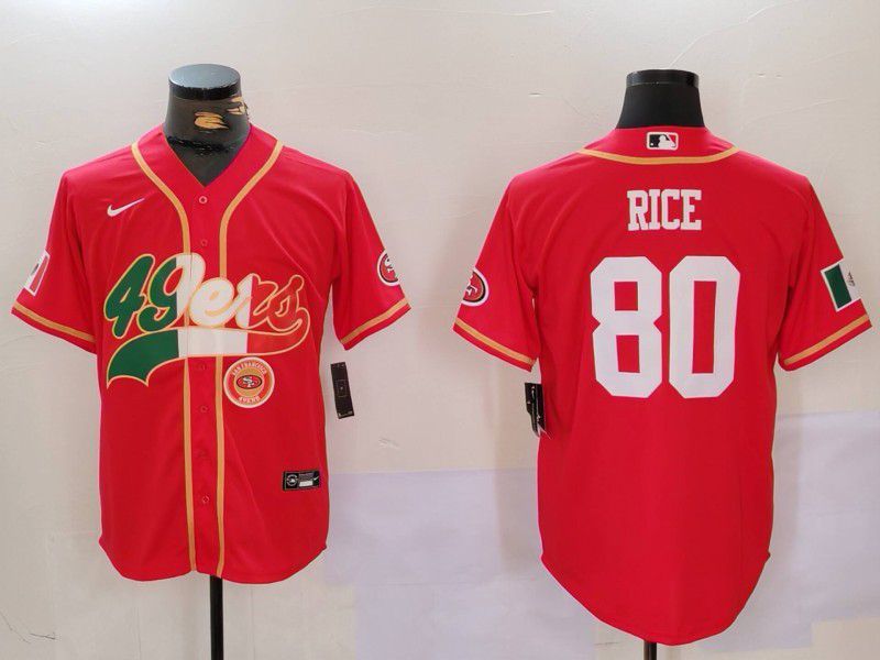 Men San Francisco 49ers #80 Rice Red Second generation Mexican Joint Name 2024 Nike Limited NFL Jersey style 3->san francisco 49ers->NFL Jersey